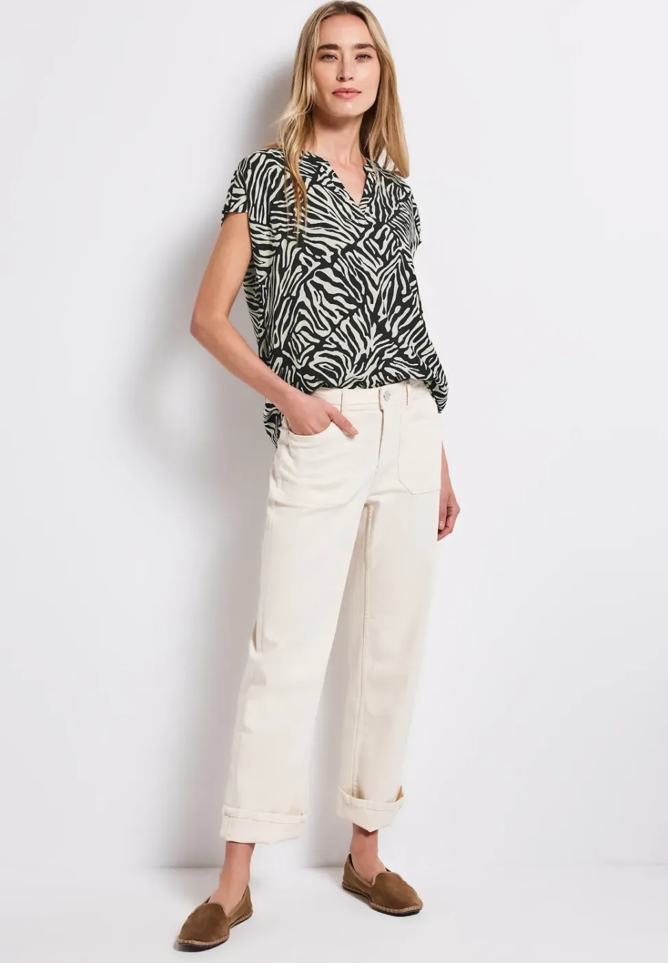 Gedessineerde blouse