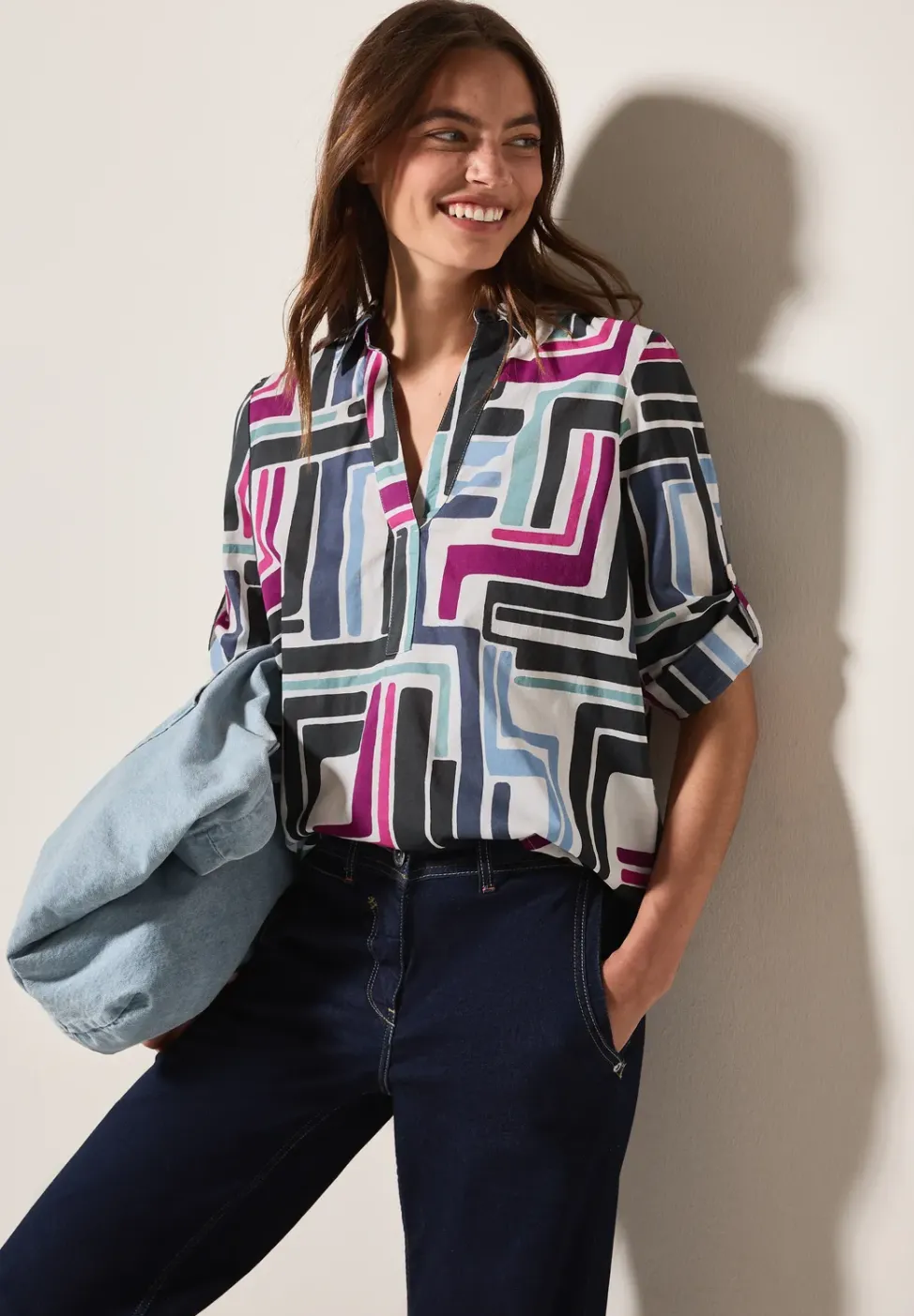 Gedessineerde blouse