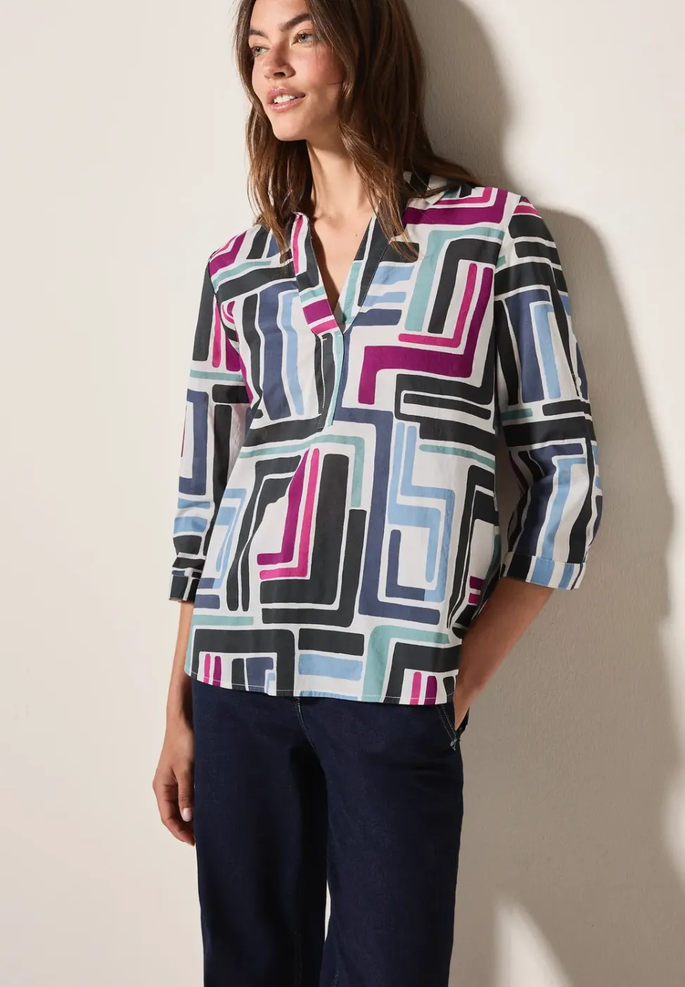 Gedessineerde blouse