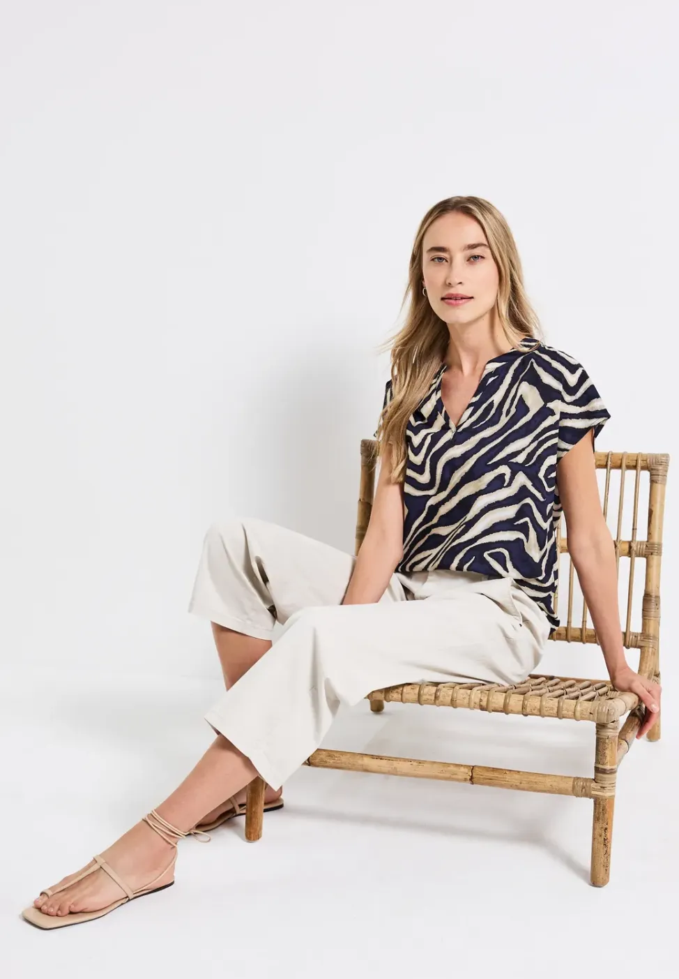 Gedessineerde blouse
