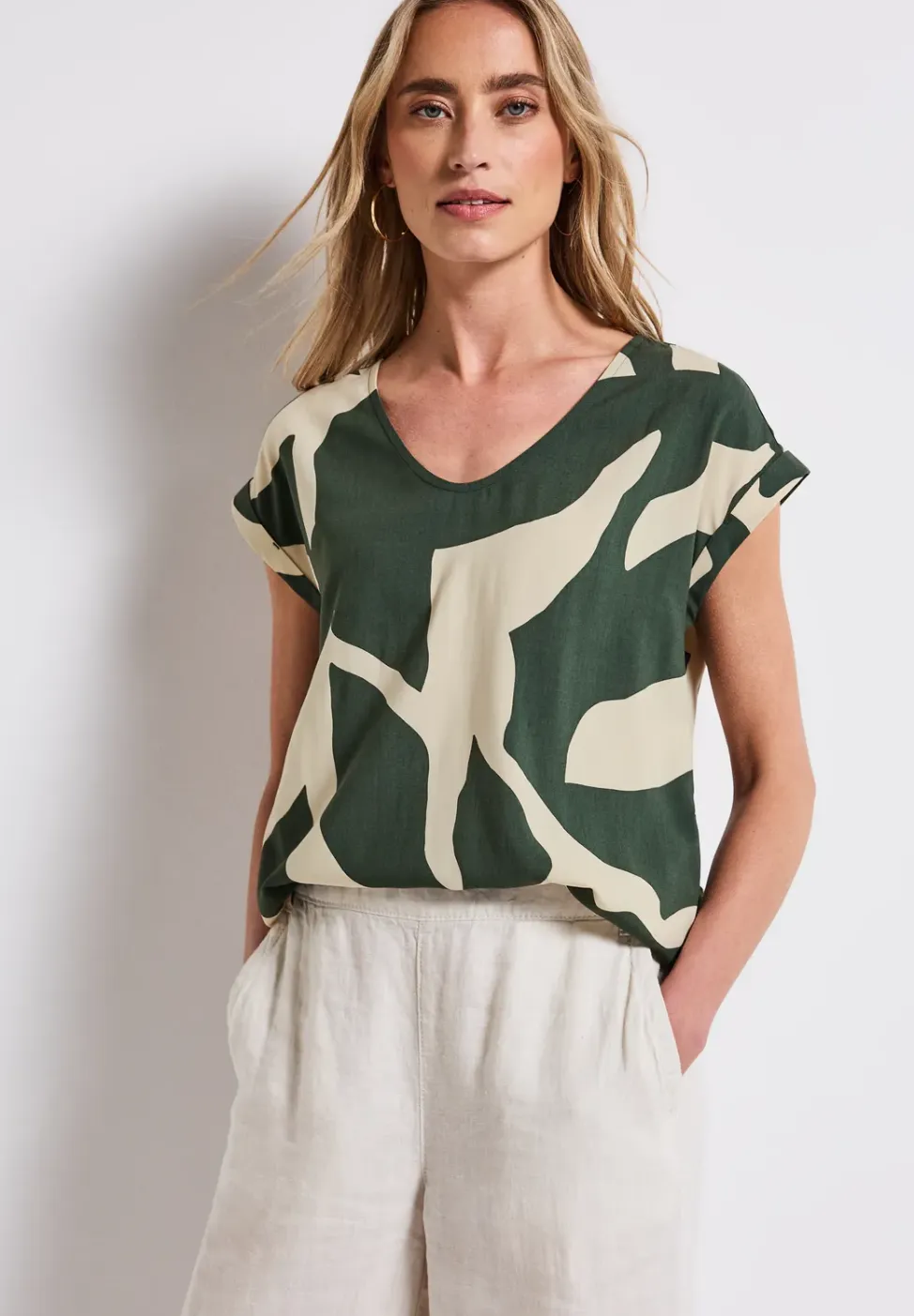 Gedessineerde blouse