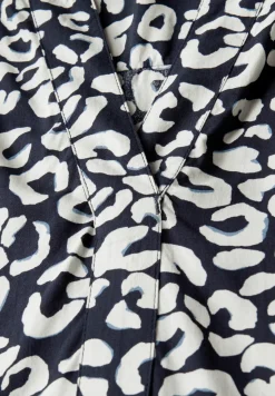 Gedessineerde blouse met gespleten hals