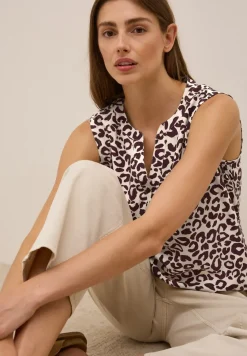 Gedessineerde blouse top