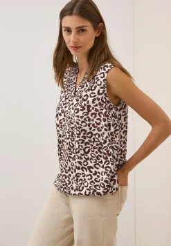 Gedessineerde blouse top