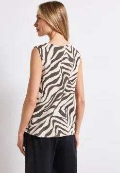 Gedessineerde blouse top