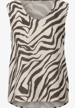 Gedessineerde blouse top