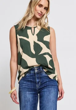 Gedessineerde blouse top