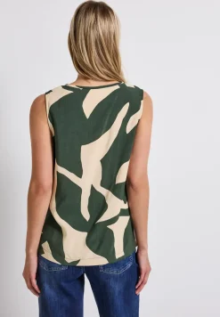 Gedessineerde blouse top