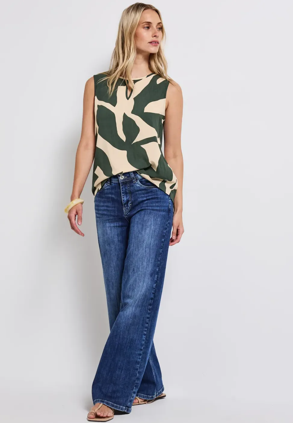 Gedessineerde blouse top