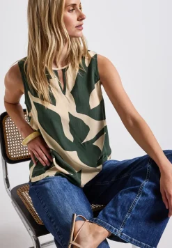 Gedessineerde blouse top