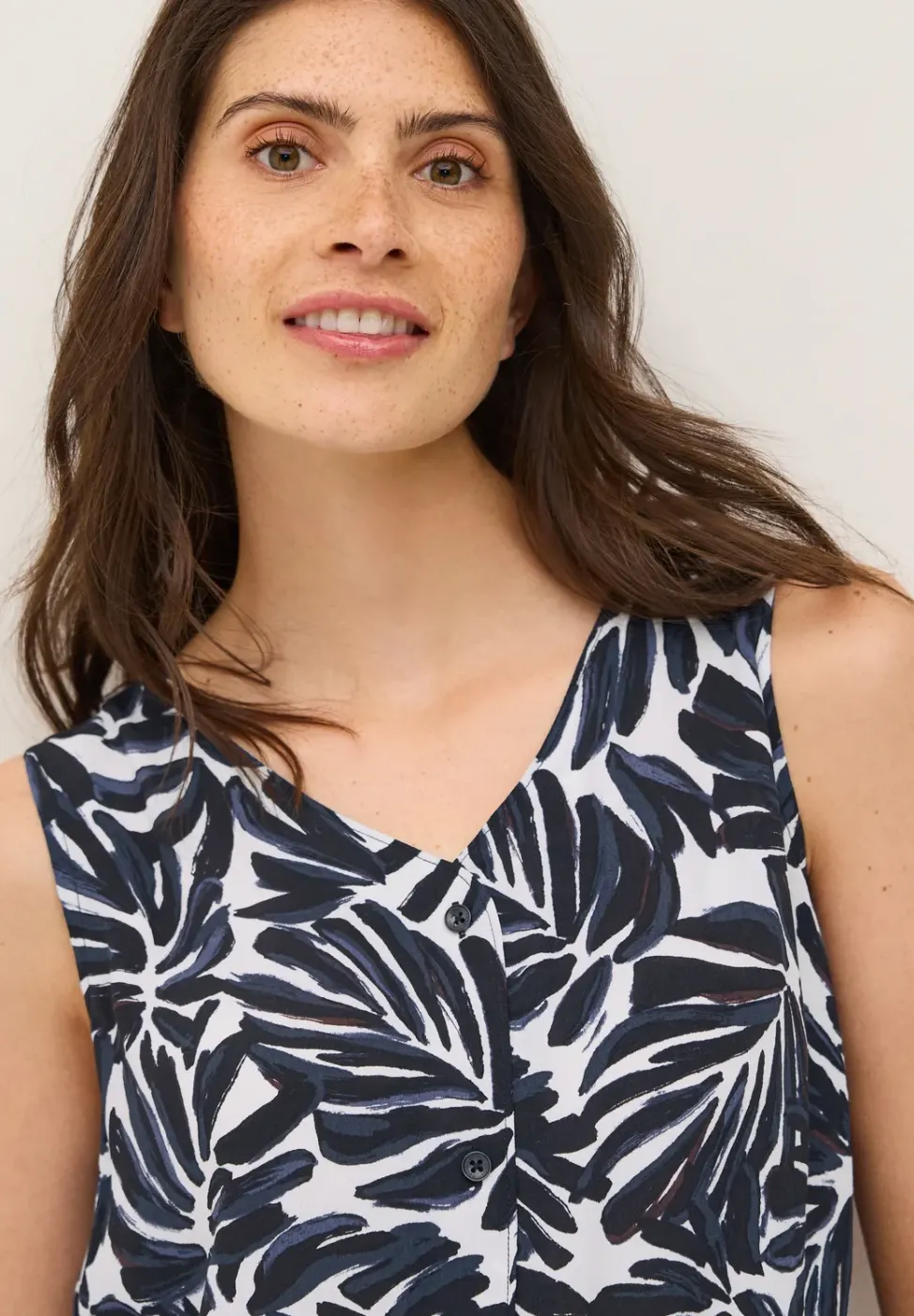 Gedessineerde blouse top