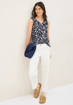 Gedessineerde blouse top