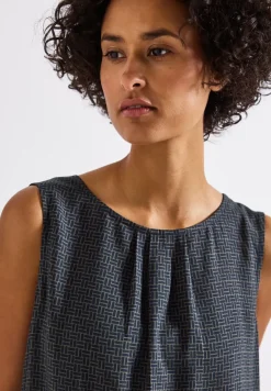 Gedessineerde blouse top