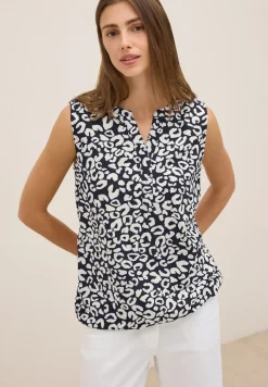 Gedessineerde blouse top