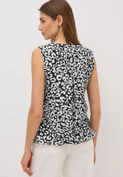 Gedessineerde blouse top