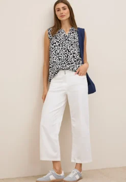 Gedessineerde blouse top