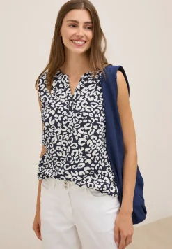 Gedessineerde blouse top