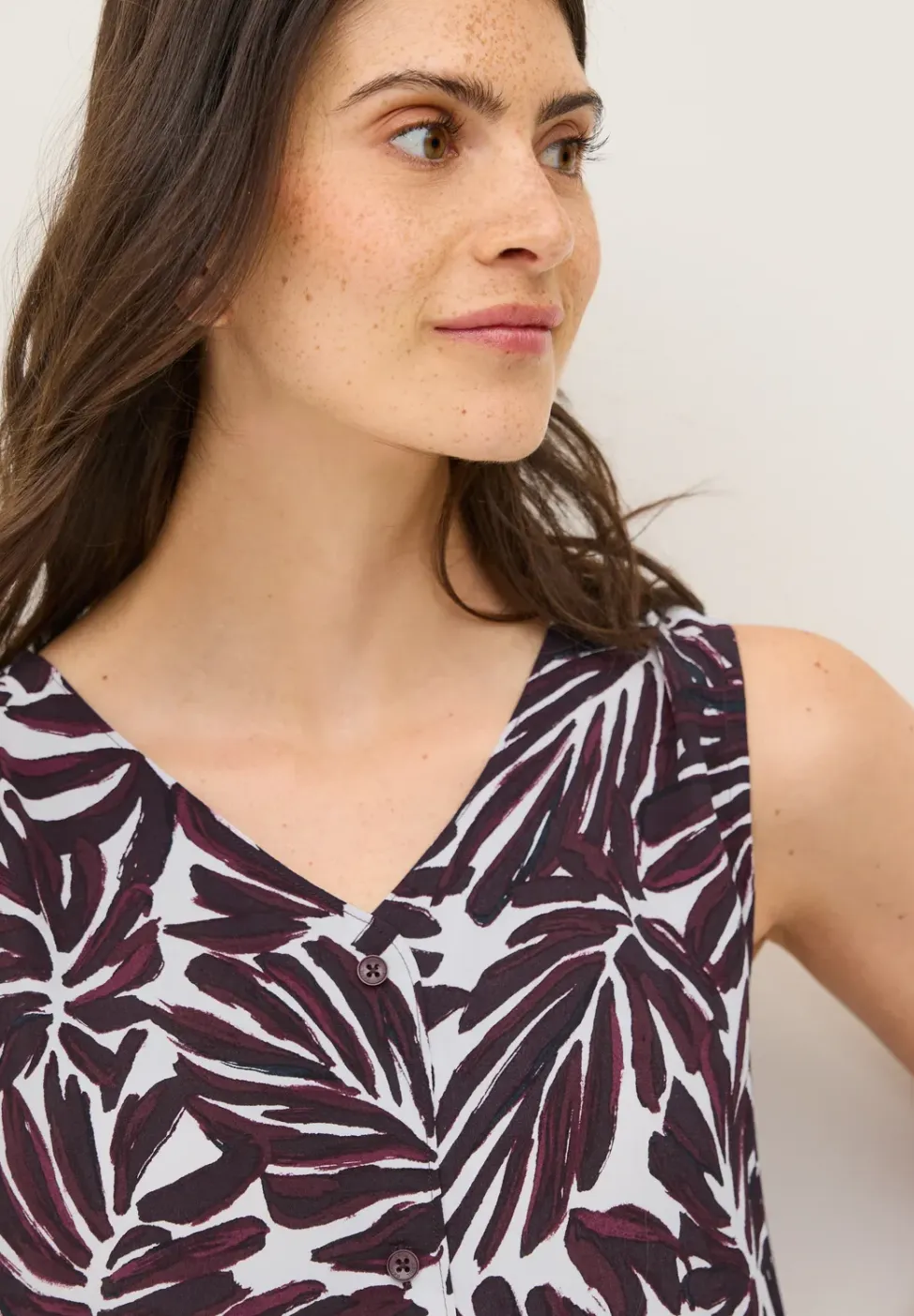 Gedessineerde blouse top