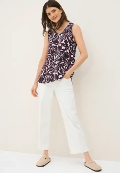 Gedessineerde blouse top