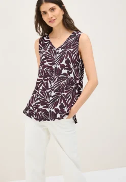 Gedessineerde blouse top