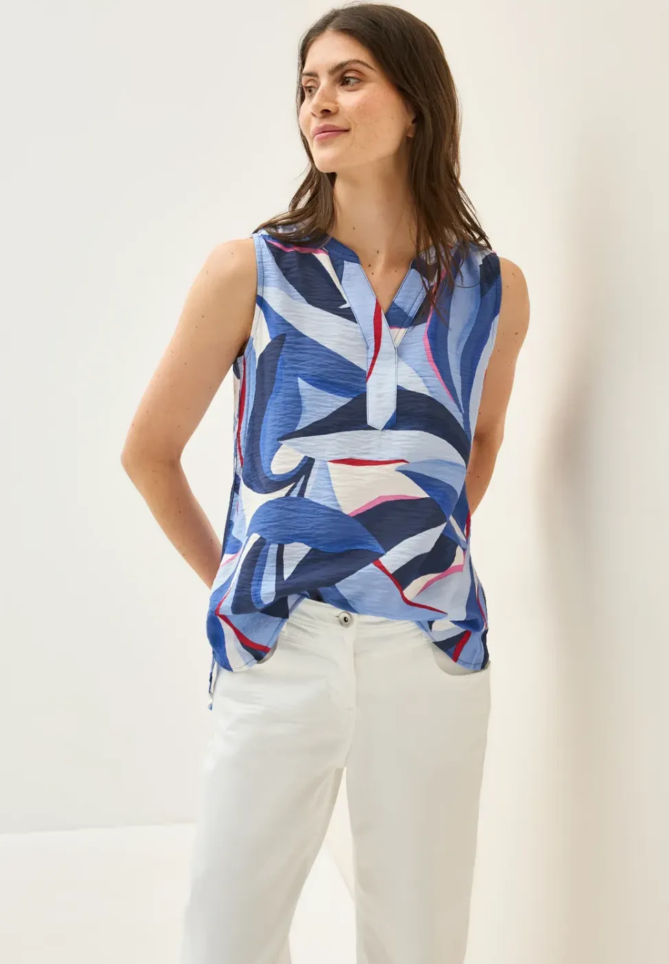 Gedessineerde blouse top