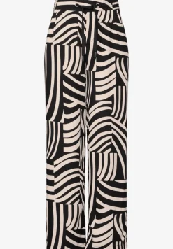 Gedessineerde broek met wijde pijpen
