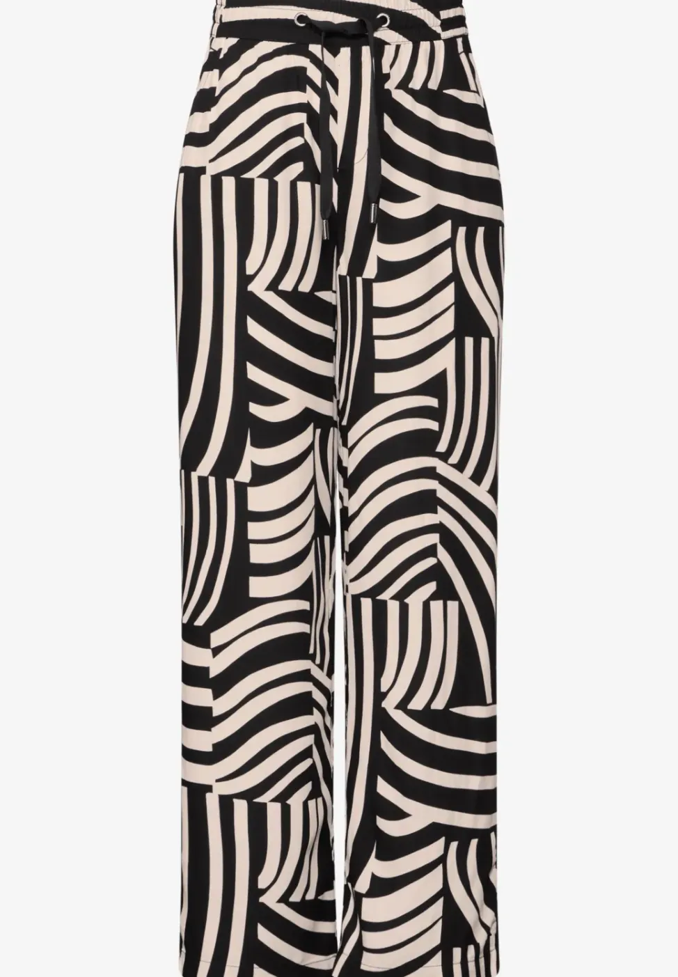 Gedessineerde broek met wijde pijpen