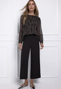 Gedessineerde chiffon blouse