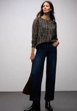 Gedessineerde chiffon blouse