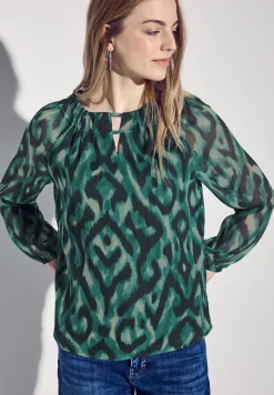 Gedessineerde chiffon blouse