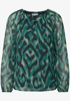 Gedessineerde chiffon blouse