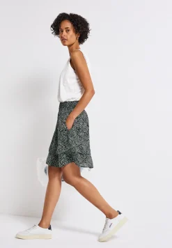 Gedessineerde chiffon rok