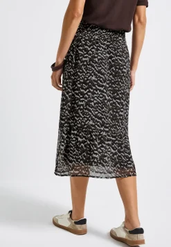 Gedessineerde chiffon rok