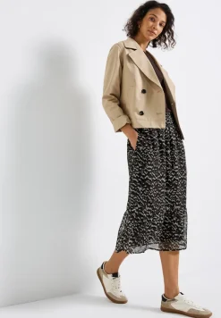 Gedessineerde chiffon rok