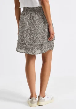 Gedessineerde chiffon rok