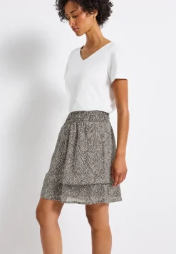 Gedessineerde chiffon rok