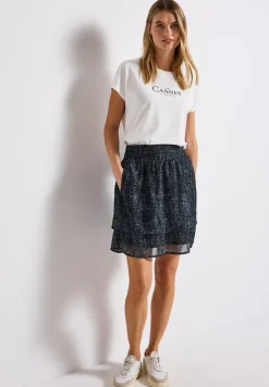 Gedessineerde chiffon rok