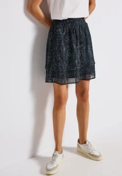 Gedessineerde chiffon rok