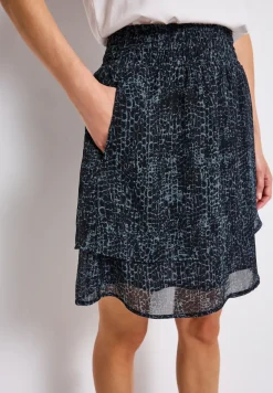 Gedessineerde chiffon rok
