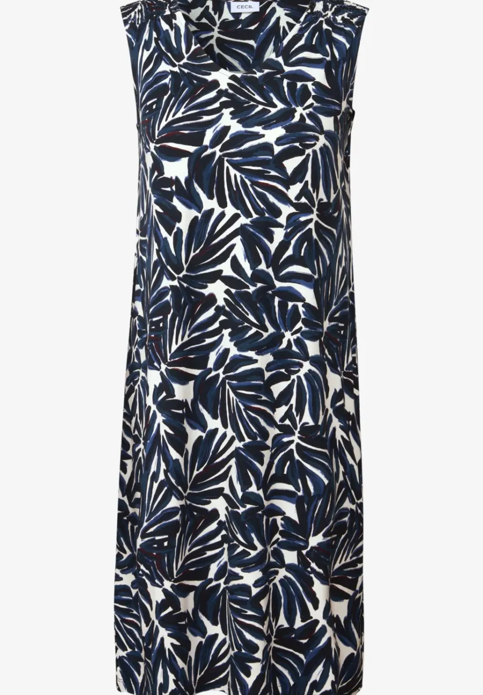 Gedessineerde jersey jurk