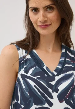 Gedessineerde jersey jurk