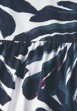 Gedessineerde jersey jurk