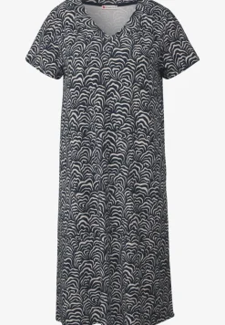 Gedessineerde jersey jurk