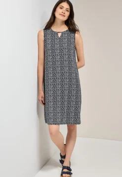 Gedessineerde jersey jurk