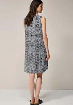 Gedessineerde jersey jurk