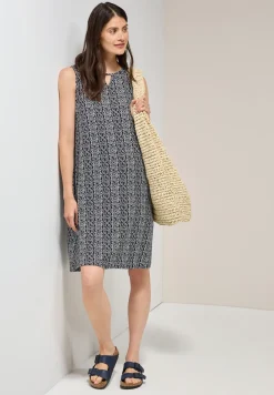 Gedessineerde jersey jurk