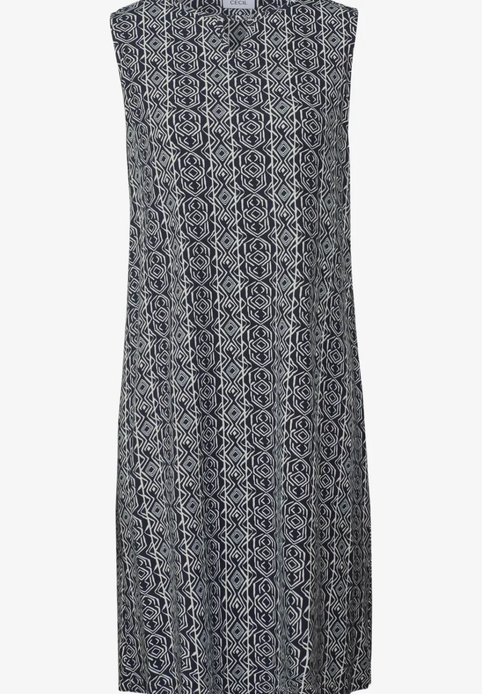 Gedessineerde jersey jurk