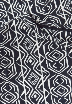 Gedessineerde jersey jurk