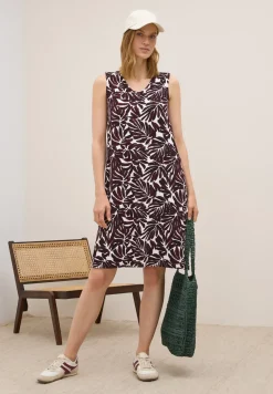 Gedessineerde jersey jurk