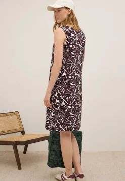 Gedessineerde jersey jurk